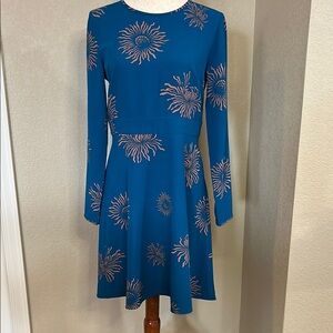 Elegant Loft Blue Floral Dress size 4
